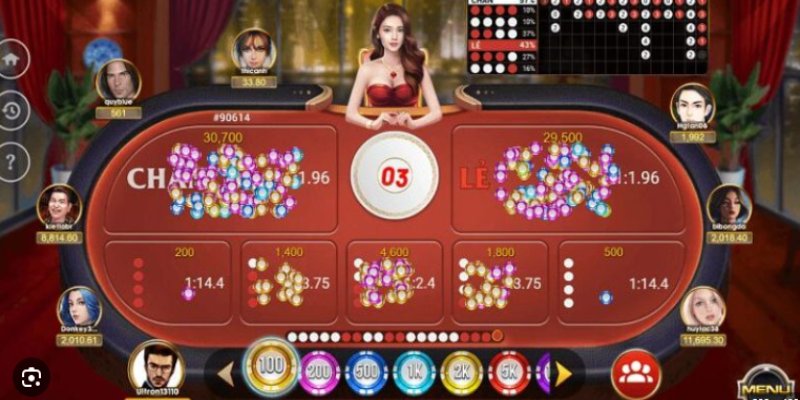 Giao diện xóc đĩa 789Club rõ ràng từng phiên cược 